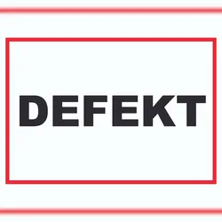 HB-Druck Defekt Schild A0 Rückseite selbstklebend