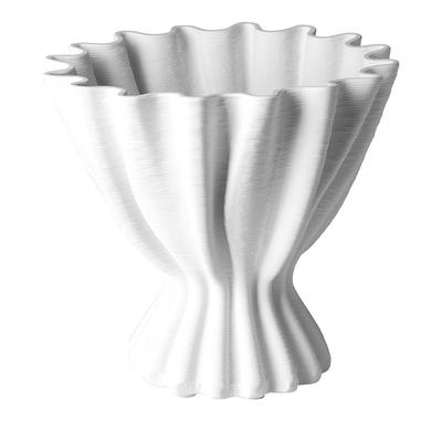 Tischvase FINK "JANNE", sanftes weiß, B:18cm H:16,5cm T:18cm Ø:18cm, Vasen