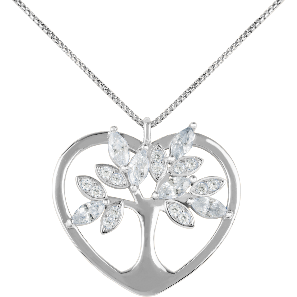 Jacques Lemans Kette Herz/Lebensbaum Sterlingsilber mit Zirkonia