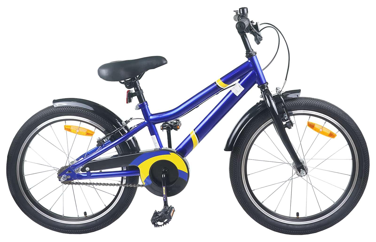 Kinderfahrrad 22 Zoll für 7-12 Jahre alt Blau und Schwarz
