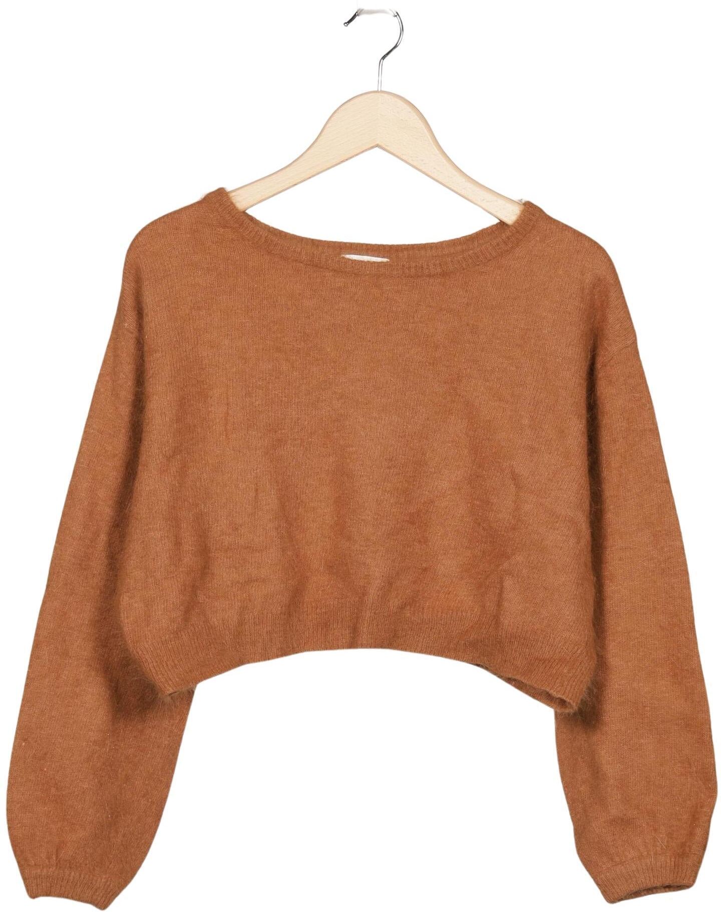 American Vintage Damen Pullover, Braun, Gr. XS, Synthetik / Angorawolle - Second Hand