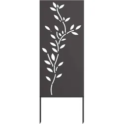 vidaXL Garten dekoratives Panel Schwarz 50 x 140 cm