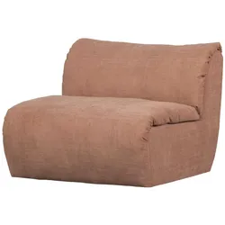 Sessel Baggy aus Chenille-Stoff, modern gepolstert, Altrosa, weiche Melange-Qualität