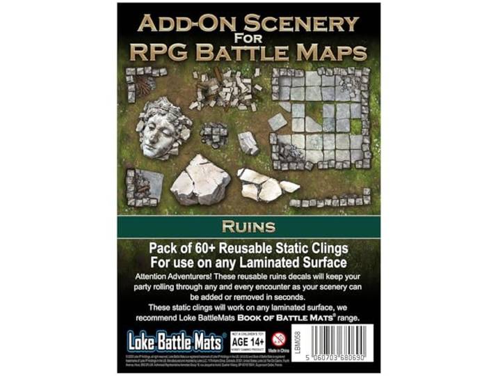 Loke Battlemats Add On Scenery for RPG Maps Ruins RPG Accessory Ages 14+ English