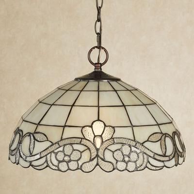 Touch of Class Mariella Stained Glass Ceiling Light Ivory , Ivory