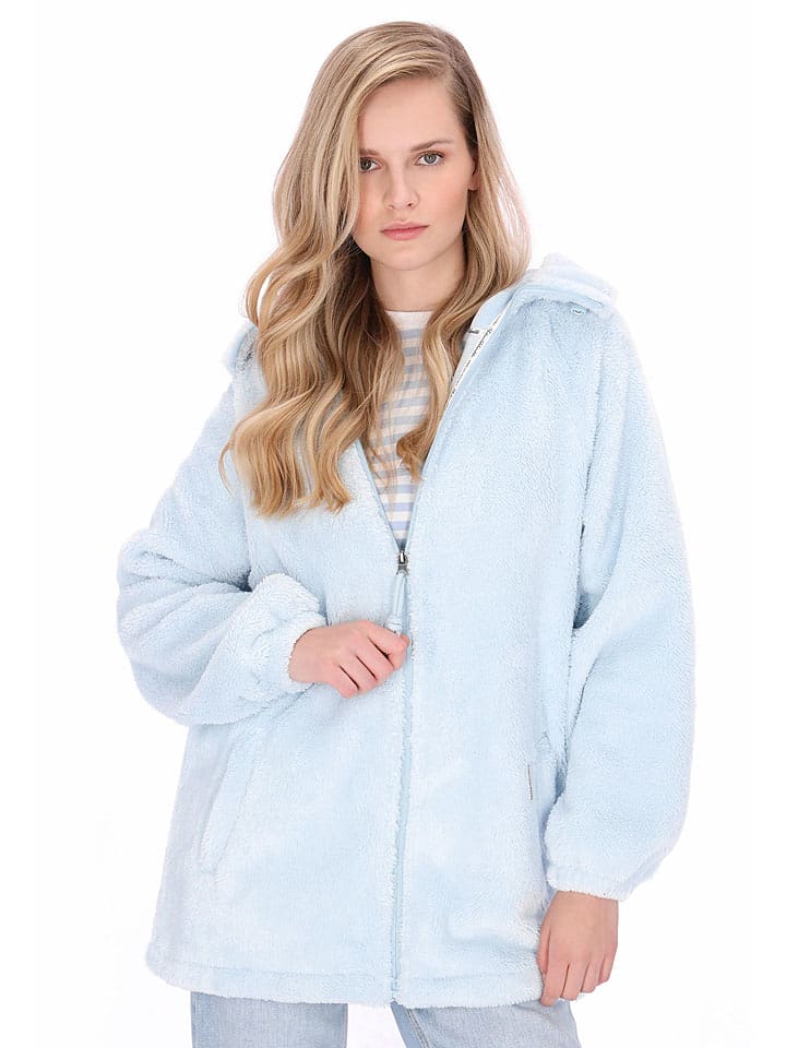 Schmuddelwedda Fleece-Mantel in Hellblau - S
