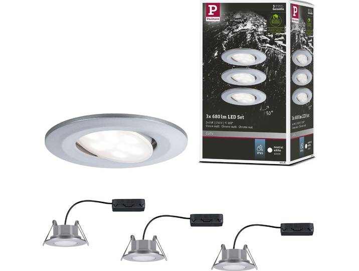 Paulmann LED encastré Calla set de base orientable