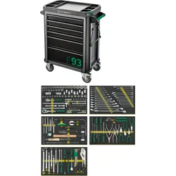 STAHLWILLE QR-Wkz.-Sortiment m.Werkstattwagen 93/206QR Schubl.6 anthrazit, RAL 7...