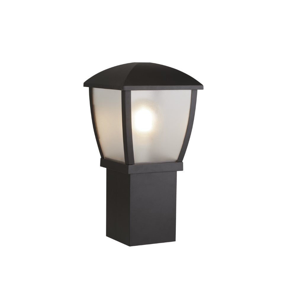 Searchlight Seattle Padverlichting - Zwart - Aluminium en Glas