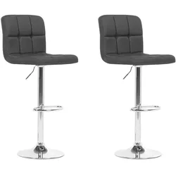 BARHOCKER 2er-Set Polsterbezug Schwarz Marion