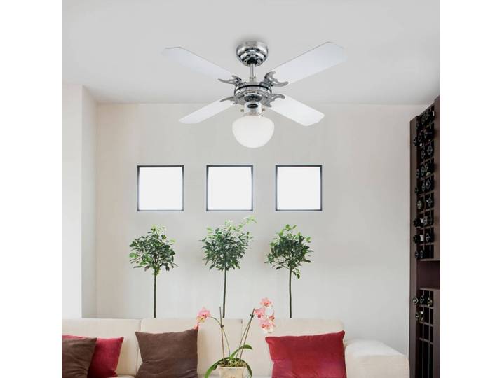 Westinghouse Portland Ambiance Ventilator m. Licht PORTLAND, weiß / opal, für Wohn- / Esszimmer, Metall, Modern