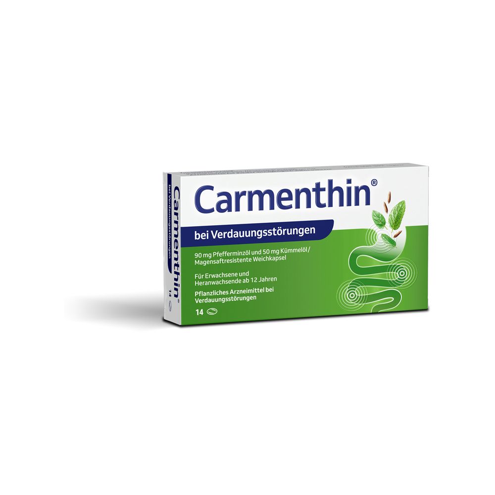 Carmenthin bei Verdauungsstörungen msr.Weichkaps. 14 St magensaftresistente Weichkapseln