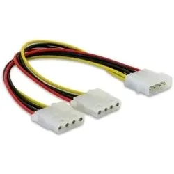 DeLOCK Y-Cable Power > 2x 4pin Molex 0,11 m