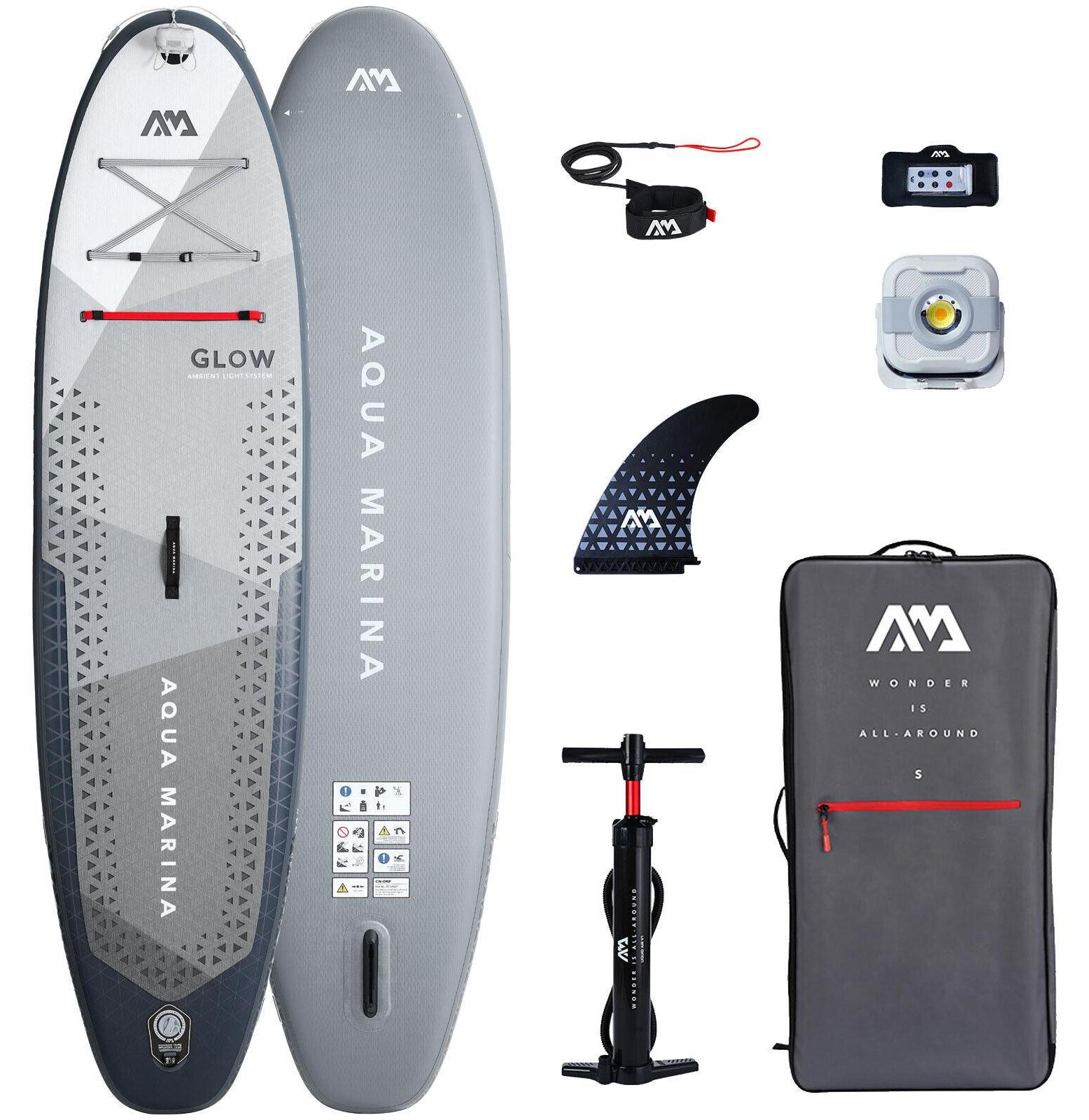 Aqua Marina Glow 10'4'' leuchtendes SUP LED Board Aufblasbar mit Licht Set