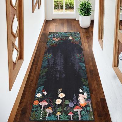 Garvee Mushroom Forest Print Area Rug