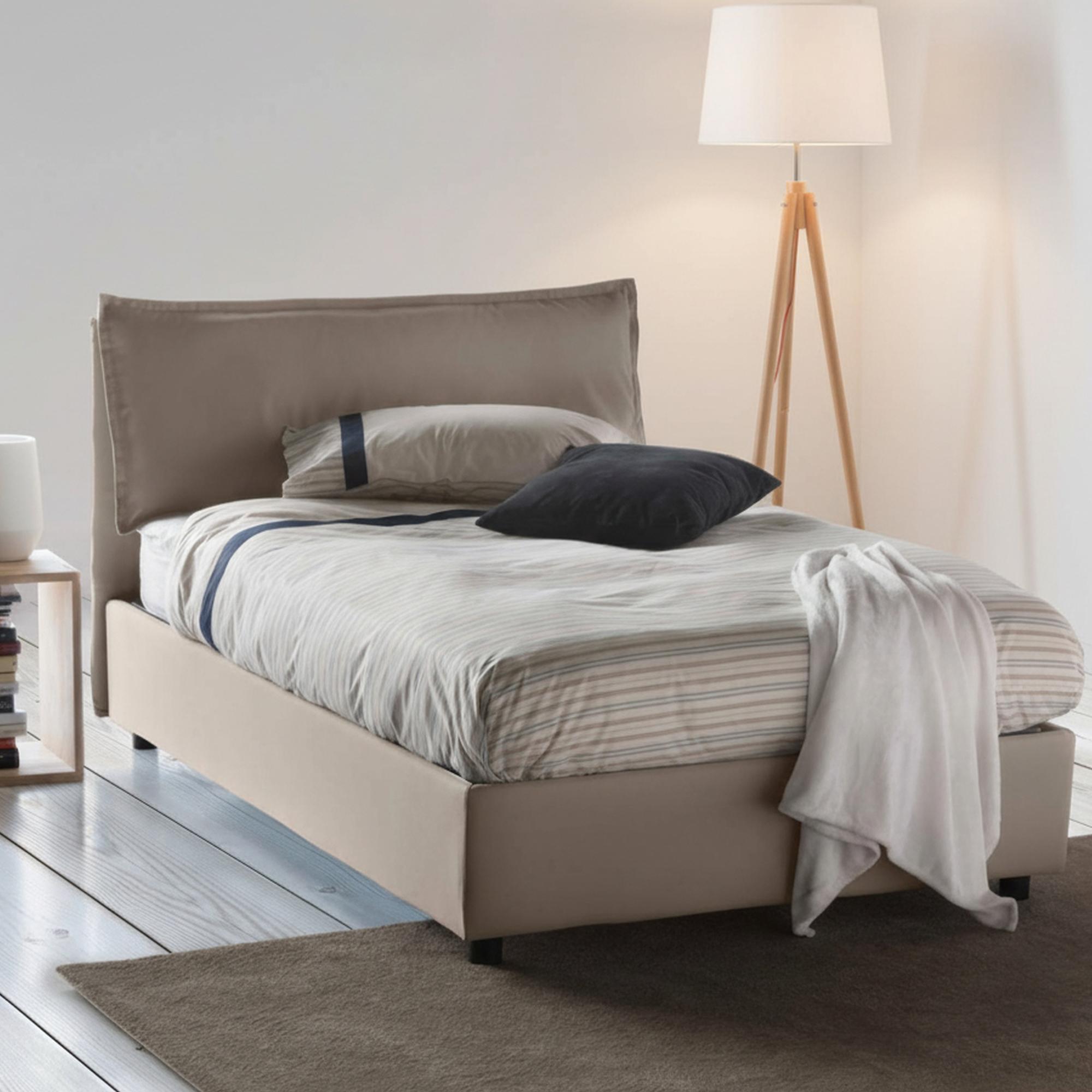 Talamo Italia Bett 1,5 Plätz Desirée Grau inkl. Matratze