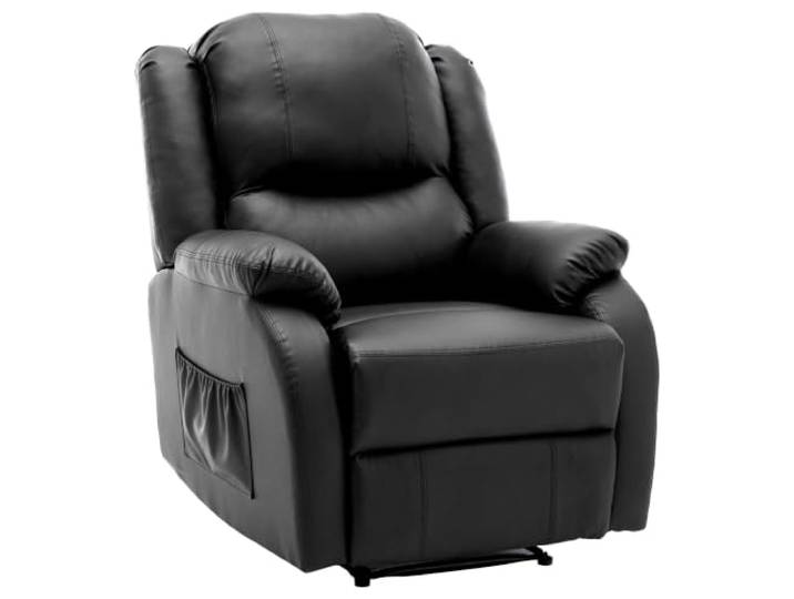 PU-Leder Relaxsessel mit Fußstütze, manuell verstellbar, 80x90x100 cm PU-Leder, manuell verstellbar, 100-130° Neigung, Fußstütze, Seitentasche, max. 120 kg, 80x90x100 cm