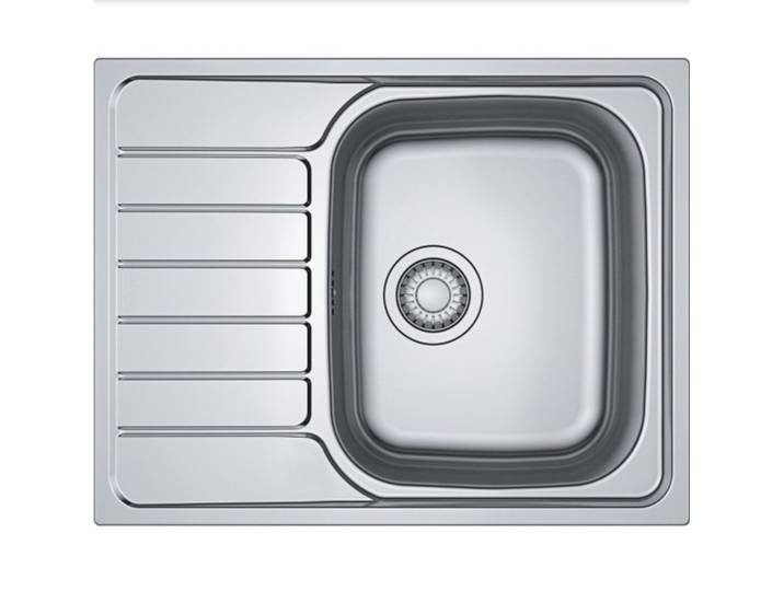 Spark SKN 611-63 Évier 63,5x50cm avec égouttoir réversible, Inox (SKN611-63)