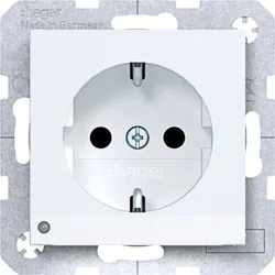 Hager Std. SCHUKO O.-Licht EHBS WAS1462WM