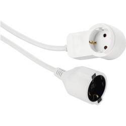 hama 00133801 Schutzkontakt-Verlängerungskabel Powerplug, Zusatzsteckdose, 3,0 m, Weiß