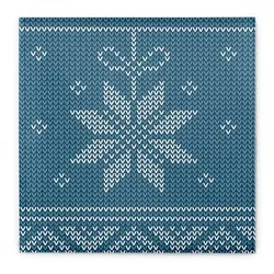 MANK  Airlaid Serviette Mick in Grau-Blau, 40 x 40 cm, 50 Stück - Weihnachten Eiskristalle
