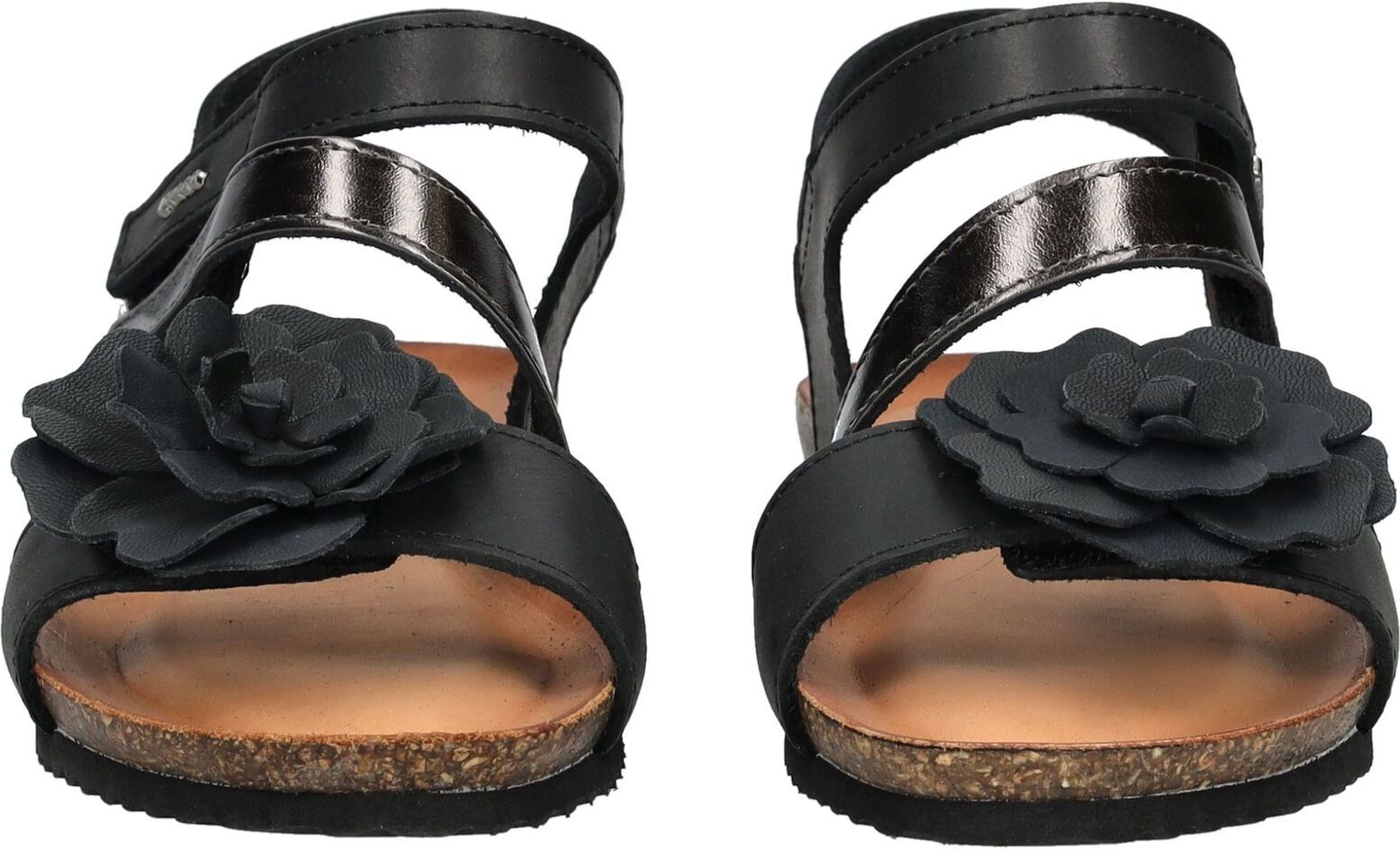 Riemchensandale IGI & CO "IGI & CO Sandalen Leder", Damen, Gr. 36, schwarz, Leder, Schuhe Riemchensandale