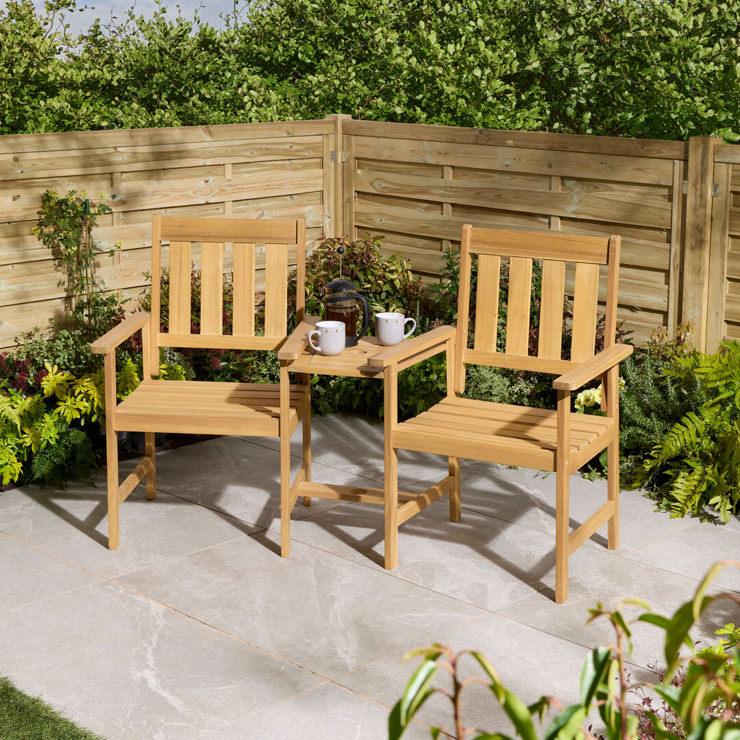 Rowlinson Outdoor Bench Brown 97cm H X 162cm W X 68cm D