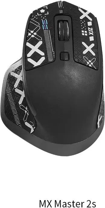 INF Verbesserte Griff-Mausaufkleber für Logitech MX Master 2/2S Schwarz