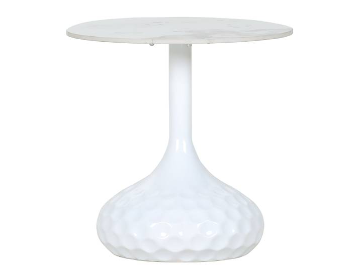 Beistelltisch Cadete - Keramik 51 cm Ø 50cm Weiß