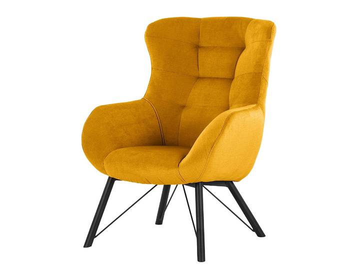 Sessel Newfield Gelb Microfaser Faria 68 x 86 x 93cm