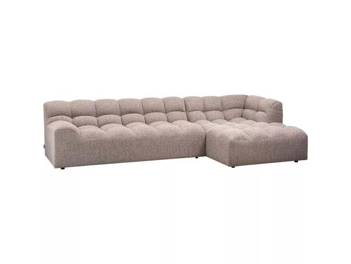 mutoni - Ecksofa Allure rechts Webstoff grob meliert 324x165, One Size, Braun