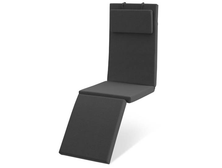 Beautissu Deckchairauflage Qd-Dc 175x45x5cm Anthrazit, 45x175 cm, Gartenmöbel, Gartenpolster & Auflagen, Liegenauflagen