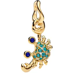 Pandora 764684C01 Charm-Anhänger Krabbe Goldfarben