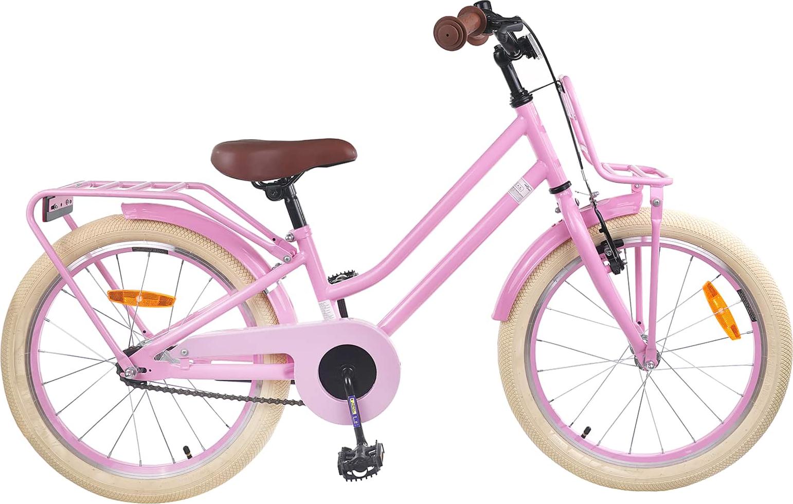 Kinderfahrrad 18 Zoll für 5-7 Jahre alt Hellrosa