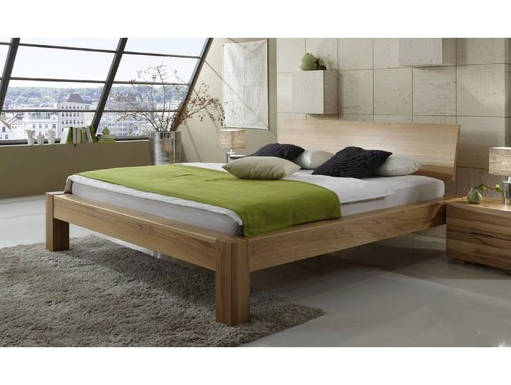 Holzbett massiv Lotus , Kernbuche geölt , 180x220 , Kopfteil 3