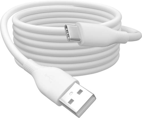 Digitus USB-Kabel USB 2.0 USB-A Stecker, USB-C Stecker 1.00m Weiß Flexibel, hochflexibel, mit USB, Silikon, exzellente