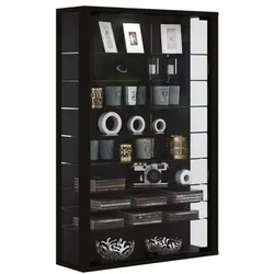 VCM Vitrine »Vitrosa Mini« schwarz, 59x90x18 cm