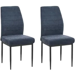 HTI-Living, Stühle, Esszimmerstuhl Manuel Webstoff mit Federkern Blau