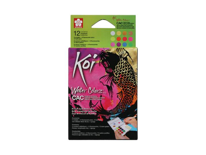 Koi Sketch Box 12 - Metall / Fluo