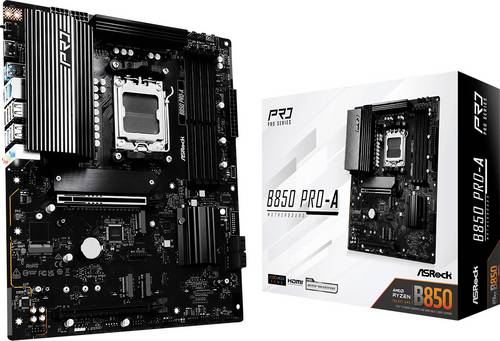 ASRock B850 Pro-A Mainboard Sockel (PC) AMD AM5 Formfaktor (Details) ATX Mainboard-Chipsatz AMD B850