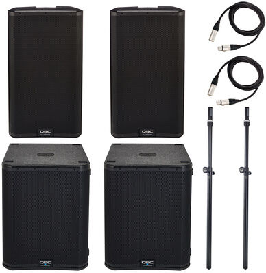 QSC K 12.2/KS118 Power Bundle Schwarz