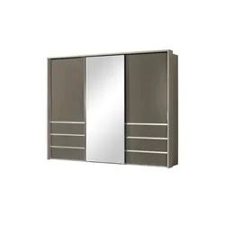 Schwebetürenschrank  3-türig   ¦ braun ¦ Maße (cm): B: 260 H: 220 T: 67.0