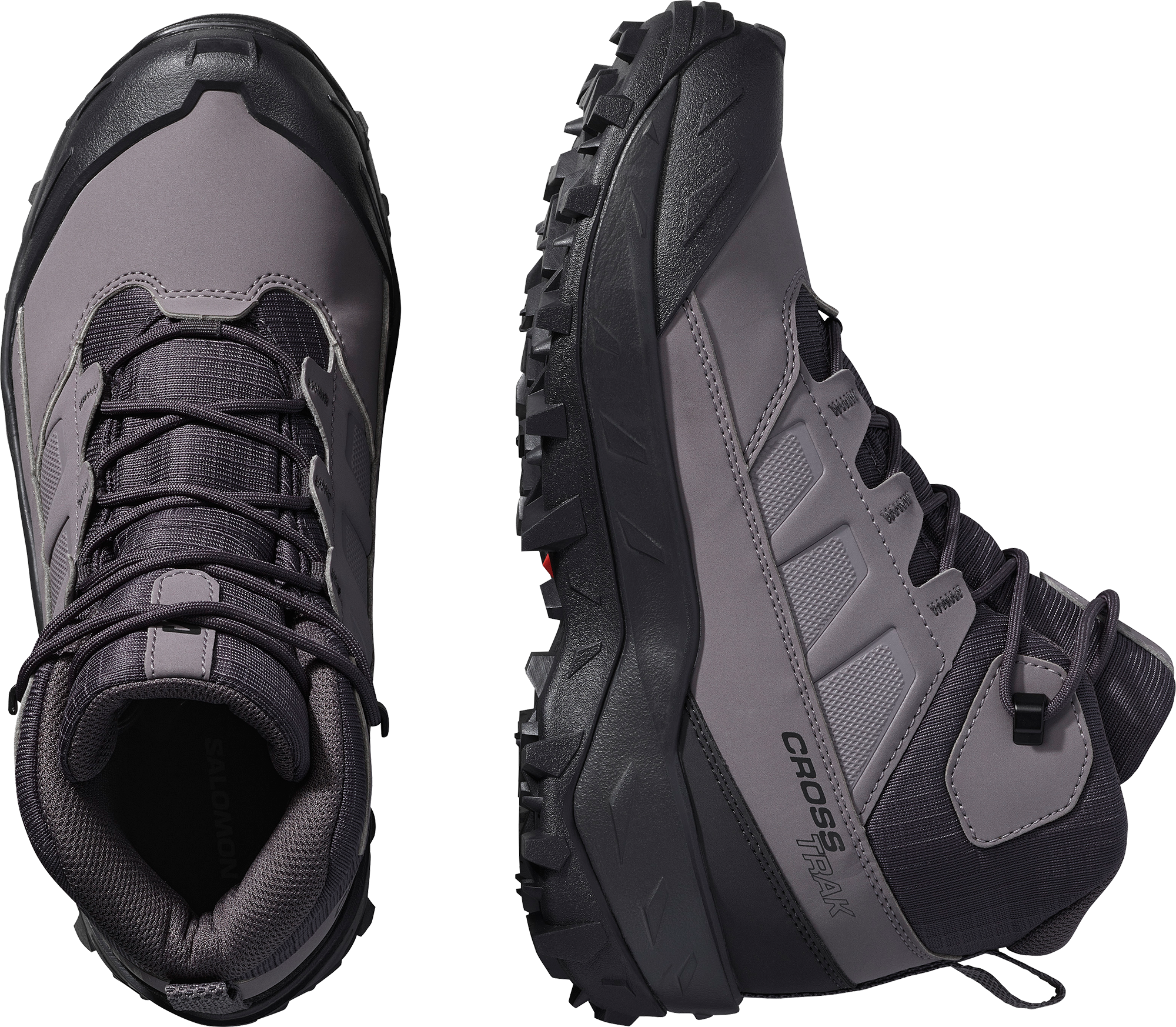 Winterstiefel SALOMON "CROSSTRAK WP W", Damen, Gr. 40, grau (nine iron, excalibur, phantom), Synthetik, Textil, Schuhe Winterstiefel, wasserdicht nine iron, excalibur, phantom 40