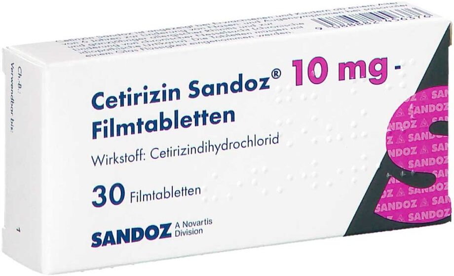 Cetirizin Sandoz 10mg Filmtabletten 30stk