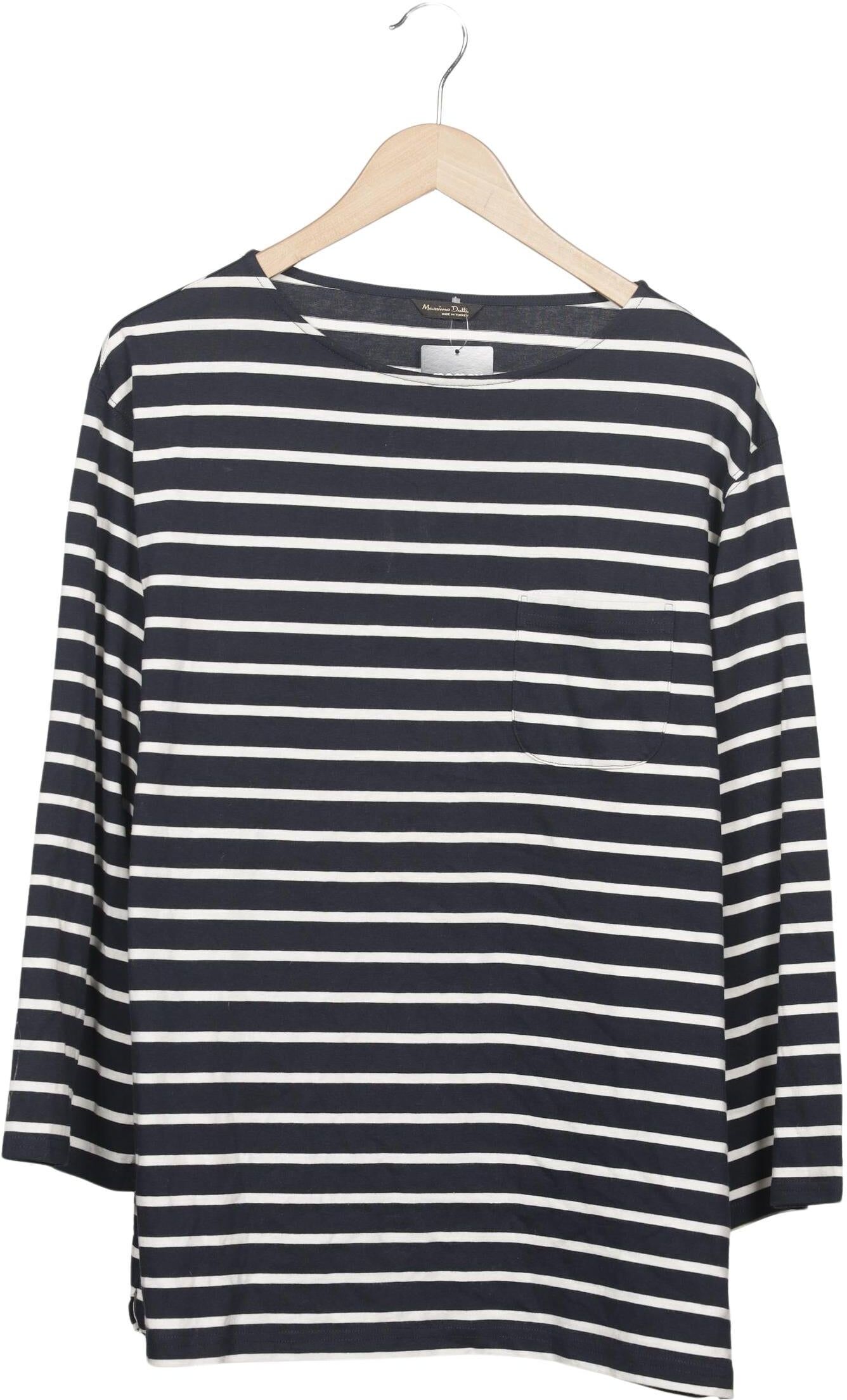 Massimo Dutti Damen Langarmshirt, Mehrfarbig, Gr. Xxl, Baumwolle - Second Hand