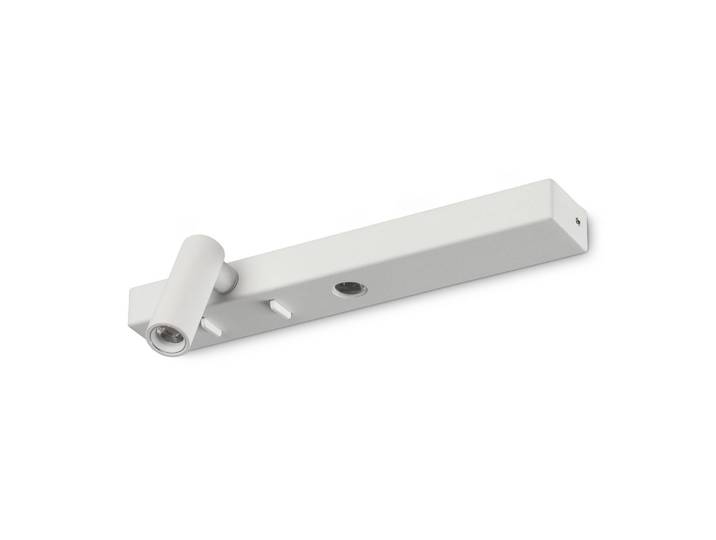 IDEAL LUX Wandlampe Bonne Nuit 1, weiß / opal, für Wohn- / Esszimmer, Metall, Modern, LED Wandleuchte, Wandlampe Innen