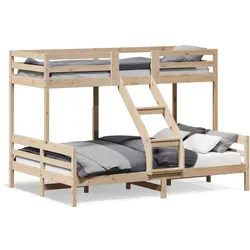 vidaXL Etagenbett 80x200/140x200 cm Massivholz Kiefer
