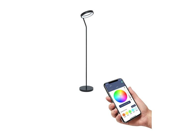 EGLO connect Marghera-Z LED-Stehleuchte Connect Marghera-Z, dimmbar, schwarz, für Wohn- / Esszimmer, Metall, Modern