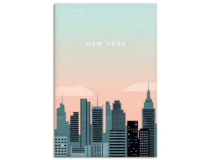 Wandbild ARTLAND New York , bunt (farbe bild(er): blau), B:20cm H:30cm, Bilder, Wandbild, als Alubild, Leinwandbild, Poster, Wandaufkleber in verschied. Grössen