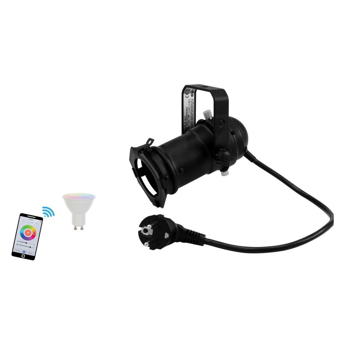 Eurolite Set PAR-16 Spot sw + LED GU10 RGB/WW/CW WiFi (10 W, LED) (20000944)